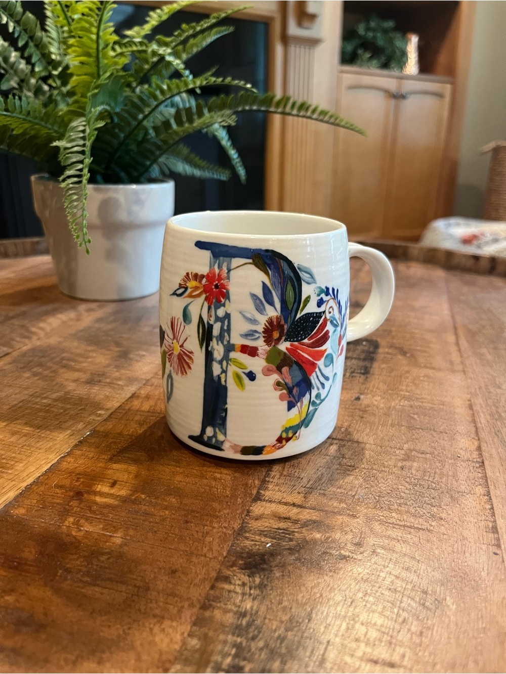 Anthropologie Starla Halfmann Monogram B Mug